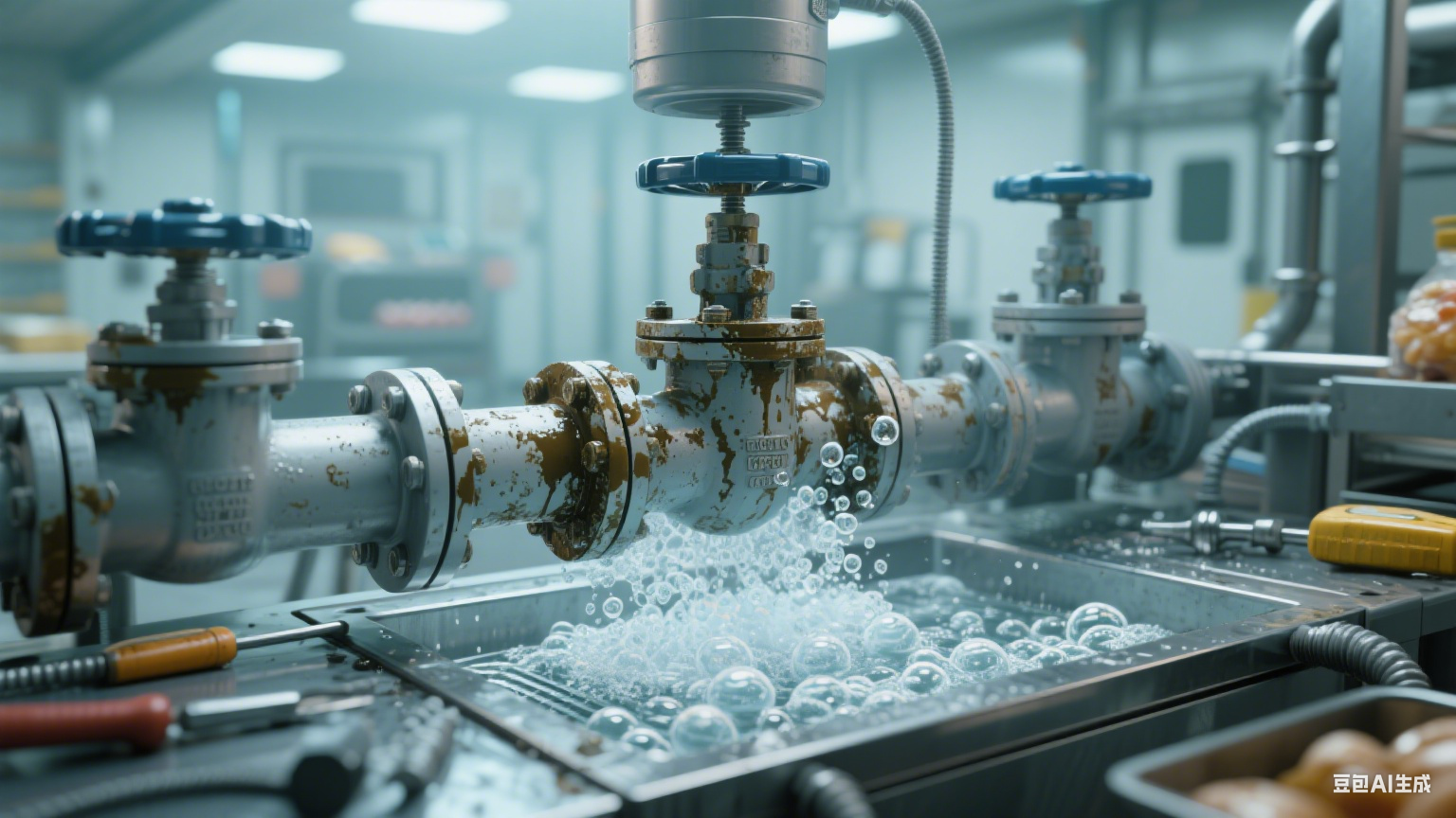 工业阀门油污厚？超声波清洗机有效除油提升性能(1)