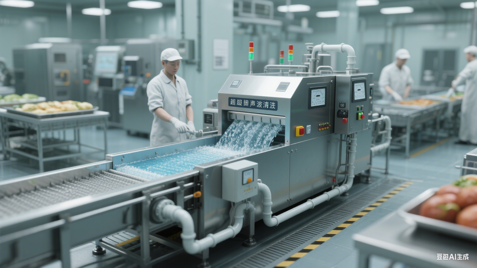 果蔬超声波清洗机自动清洁省人力(3)