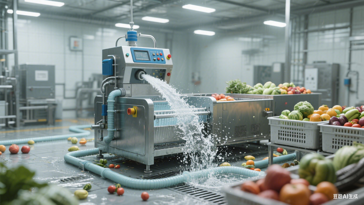 果蔬超声波清洗机自动清洁省人力(5)