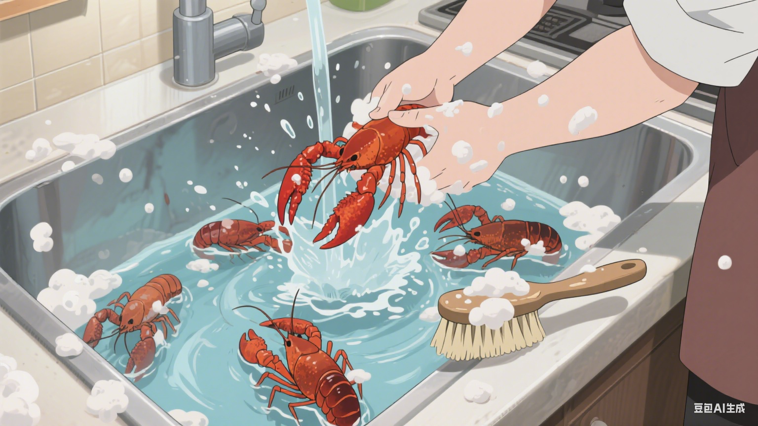 小龙虾超声波清洗机：洗几遍才干净？靠震动让虾吐沙吗？(5)