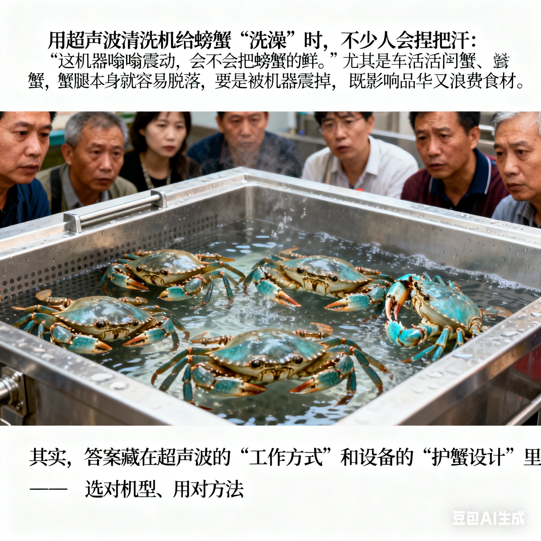 螃蟹超声波清洗机：会震掉螃蟹手臂吗？(1)