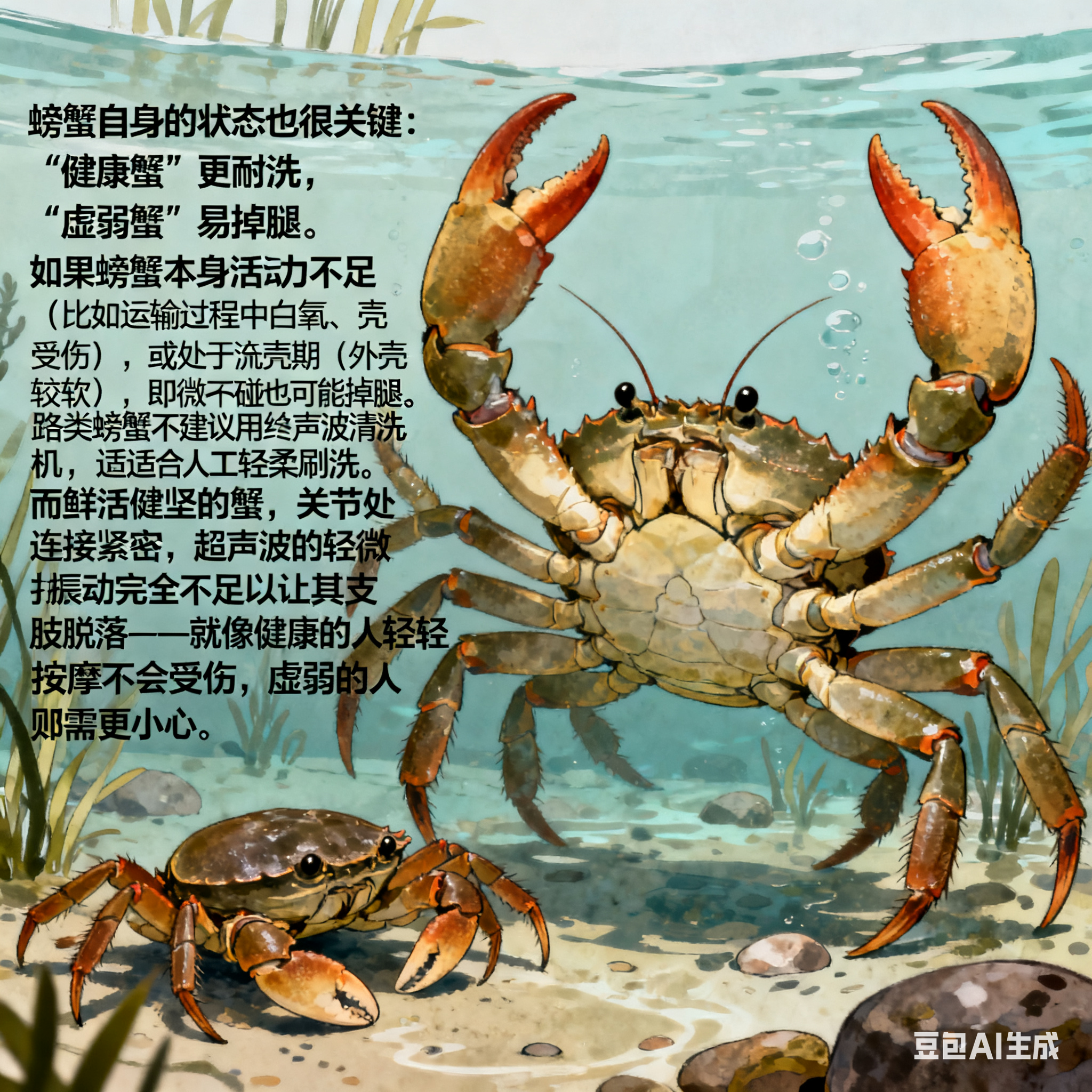 螃蟹超声波清洗机：会震掉螃蟹手臂吗？(3)