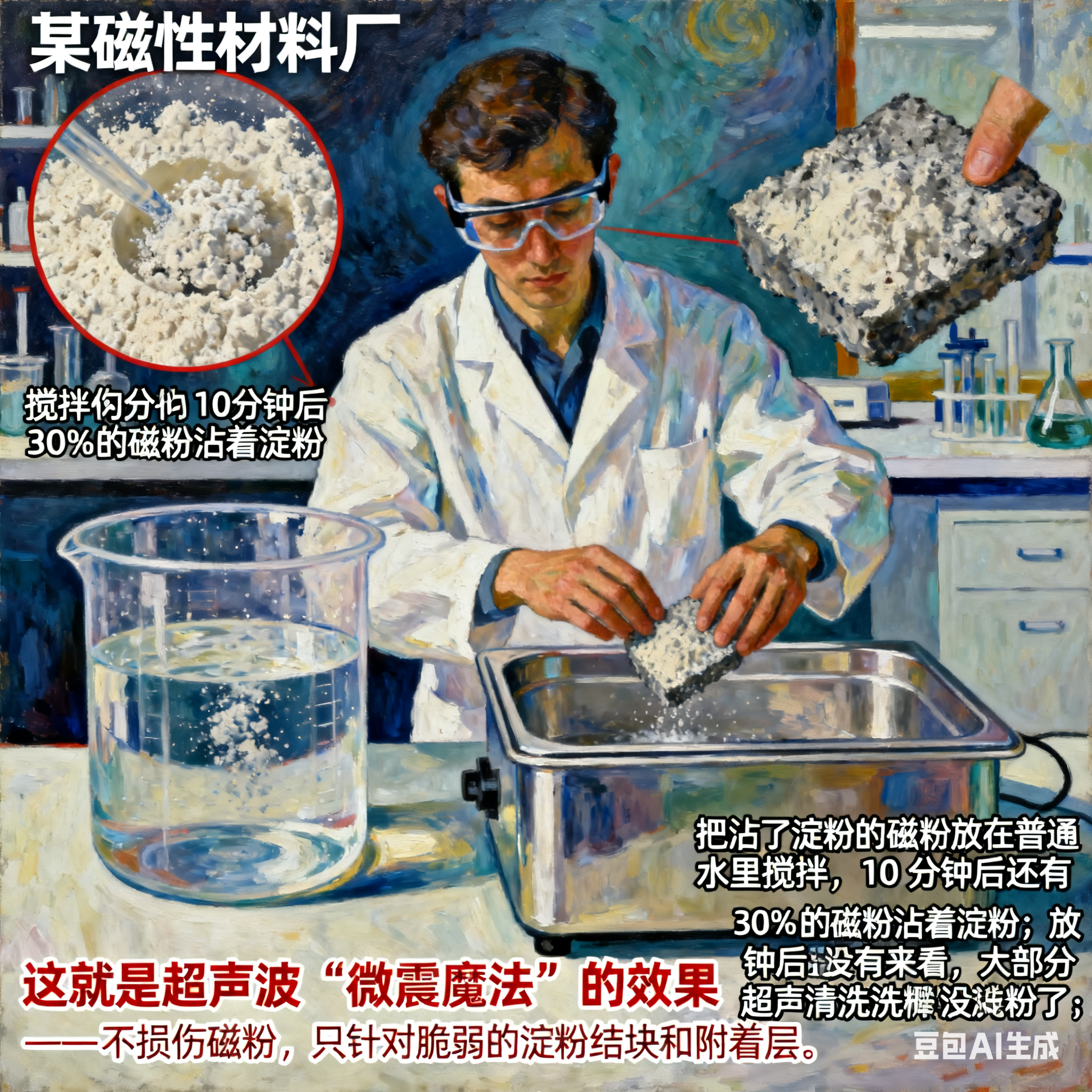 磁粉超声波清洗线如何洗掉淀粉？(3)