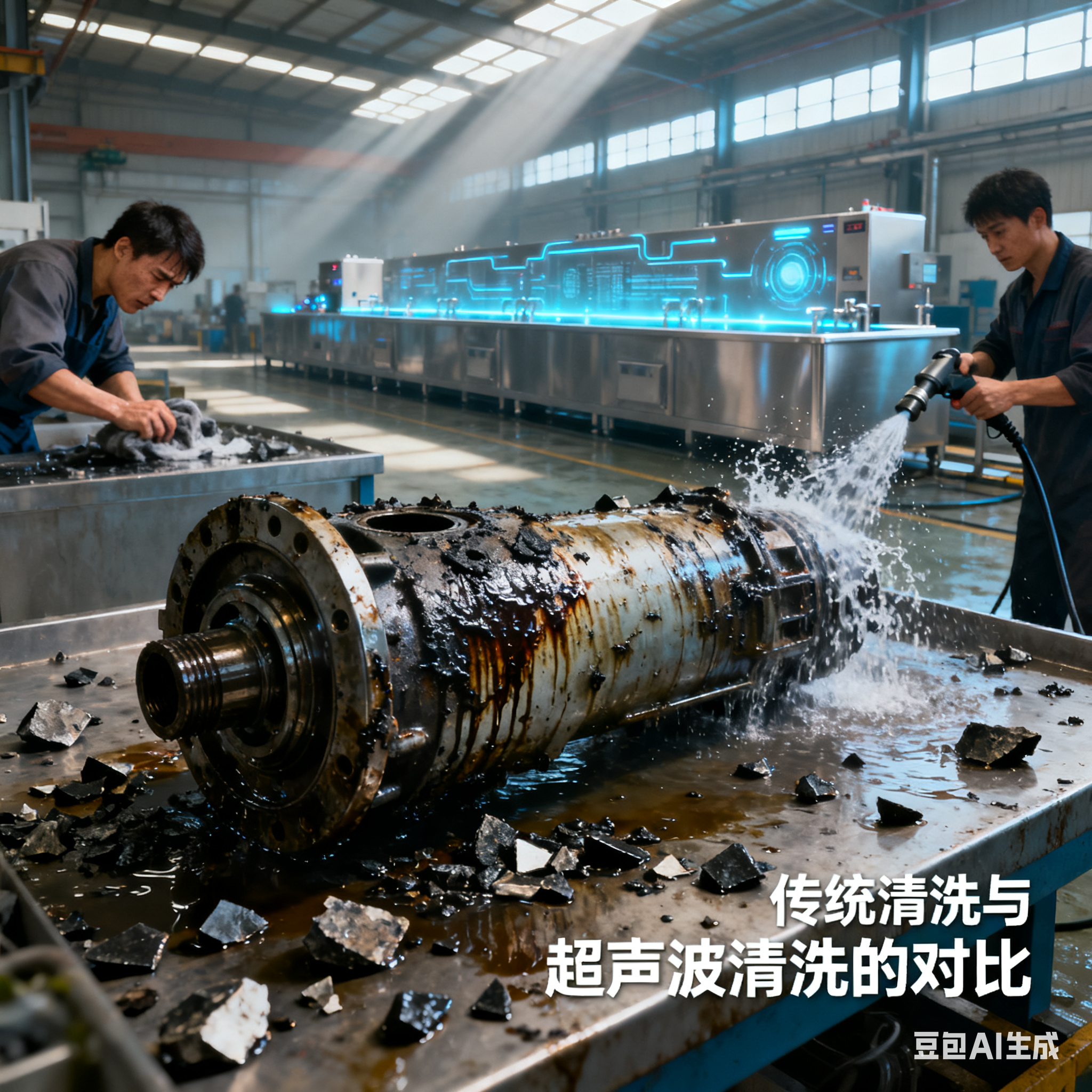 大型工业超声波清洗线怎么搭才合适？(1)