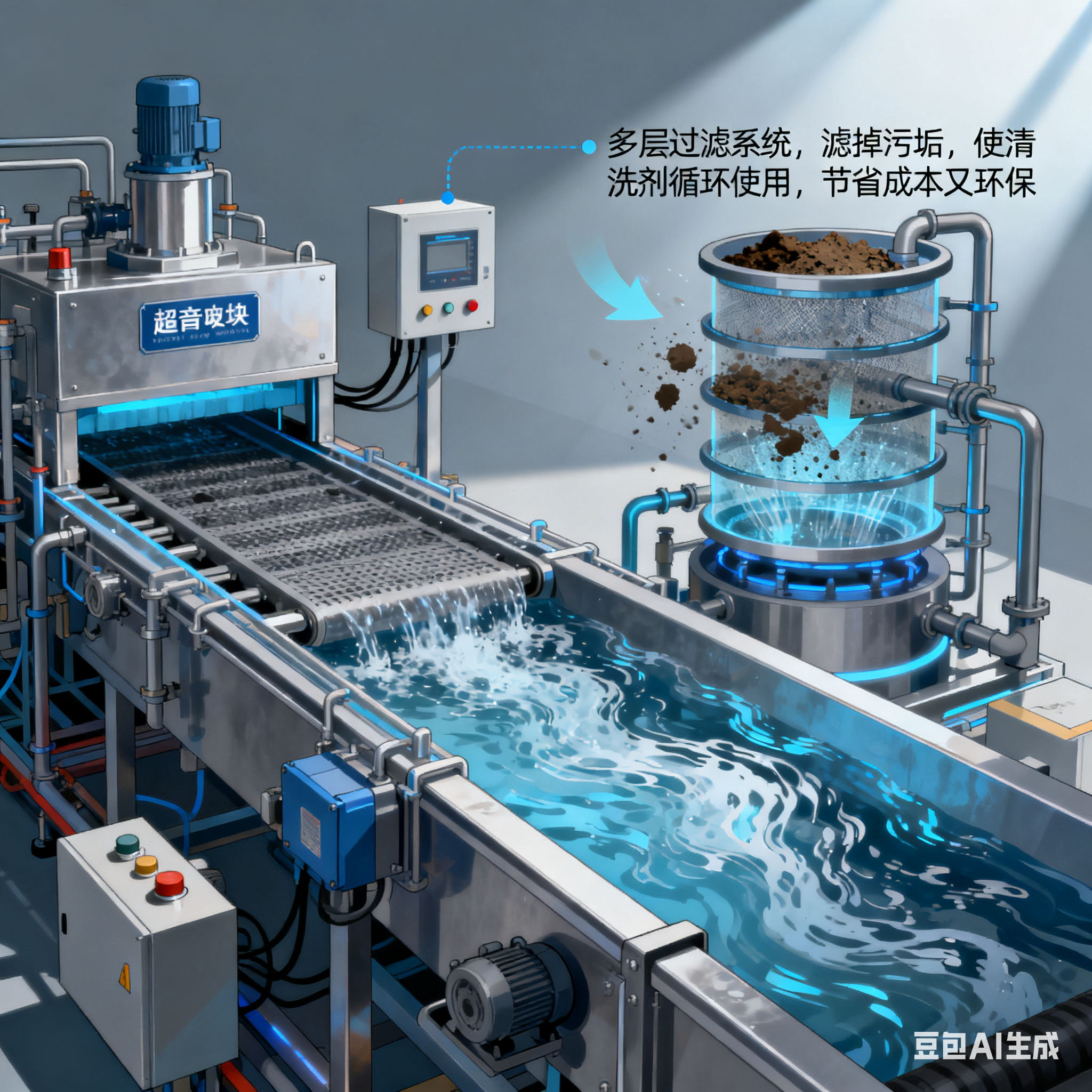 大型工业超声波清洗线怎么搭才合适？(4)