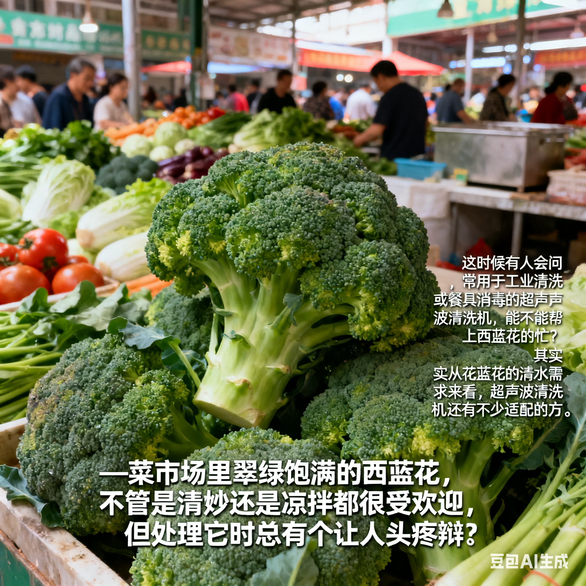 西蓝花：能用上超声波清洗机吗？