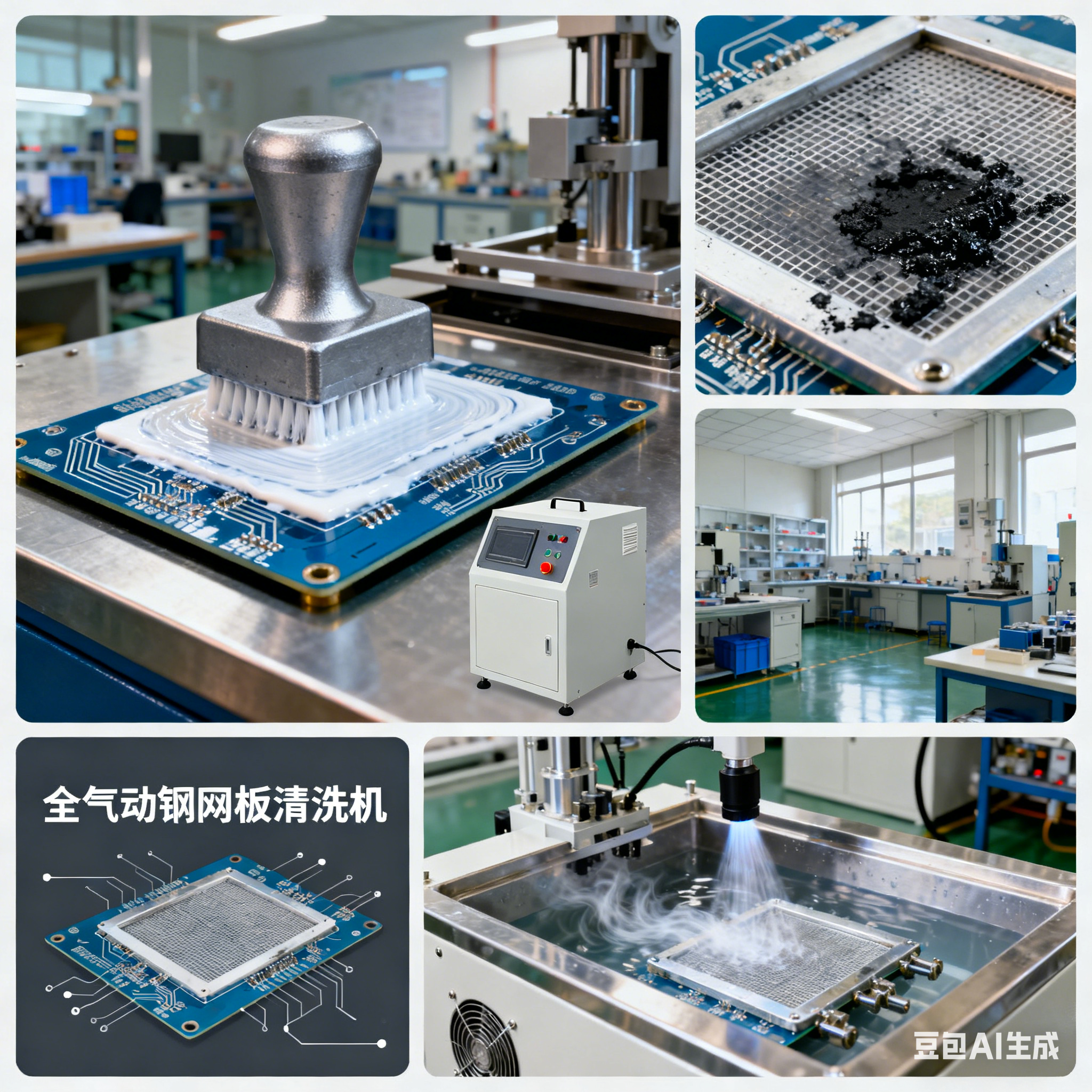 全气动钢网板清洗机，到底怎么洗钢网？(1)